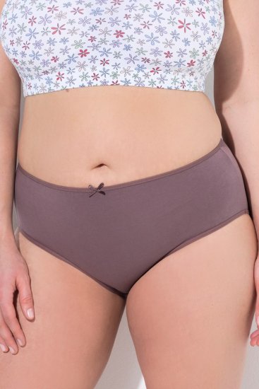 Ulla Popken 710201 Majtki 5 szt. Brązowa - Majtki - 