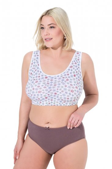 Ulla Popken 710201 Majtki 5 szt. Brązowa - Majtki - 