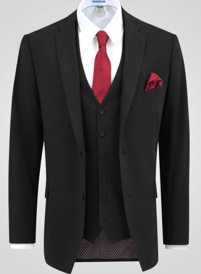 D555 Ted 4 Way Stretch Tailored Suit Jacket Czarny - Garnitury - Garnitury dużych rozmiarach