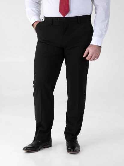 D555 Ted 4 Way Stretch Tailored Trouser Czarny - Garnitury - Garnitury dużych rozmiarach