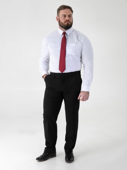 D555 Ted 4 Way Stretch Tailored Trouser Czarny - Garnitury - Garnitury dużych rozmiarach