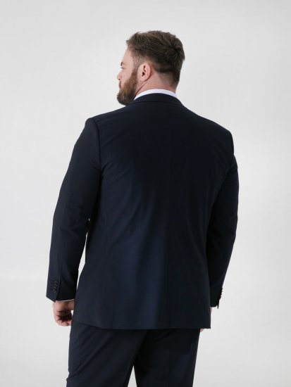 D555 Ted 4 Way Stretch Tailored Suit Jacket Granatowy - Garnitury - Garnitury dużych rozmiarach