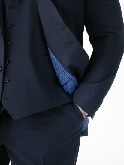 D555 Ted 4 Way Stretch Tailored Suit Jacket Granatowy - Garnitury - Garnitury dużych rozmiarach