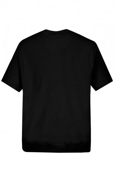 JP1880 712616 Koszulka z krojem na brzuch Czarna - Koszulki - T-shirty meskie Duże Rozmiary - 2XL-14XL