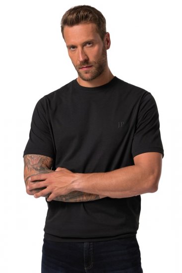 JP1880 712616 Koszulka z krojem na brzuch Czarna - Koszulki - T-shirty meskie Duże Rozmiary - 2XL-14XL