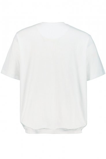JP1880 712616 Koszulka z krojem na brzuch Biała - Koszulki - T-shirty meskie Duże Rozmiary - 2XL-14XL