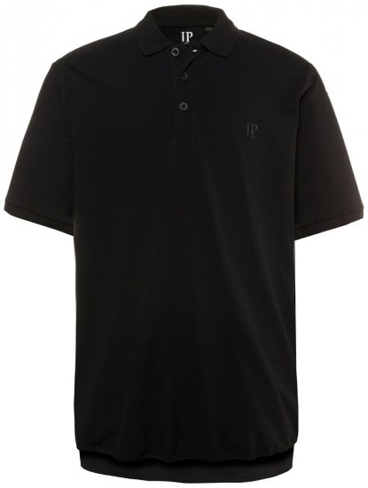 JP1880 712617 Koszulka polo z krojem na brzuch Czarna - Koszulki polo - Koszulki Polo 2XL-8XL