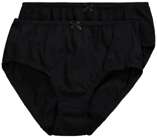 Ulla Popken 712882 Majtki 2 szt. Czarna - Majtki - 