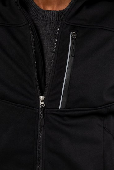 JP1880 714279 Kurtka softshell z podszewką polarową Czarna - Kurtki Męskie Duże Rozmiary - Kurtki Duże rozmiary 2XL-8XL