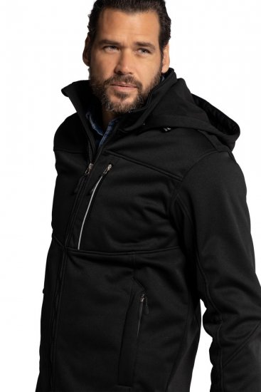 JP1880 714279 Kurtka softshell z podszewką polarową Czarna - Kurtki Męskie Duże Rozmiary - Kurtki Duże rozmiary 2XL-8XL