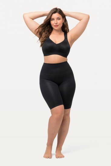 Ulla Popken 714677 Szorty modelujące Czarna - Bielizna modelująca - 