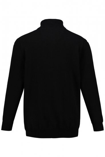 JP1880 716842 Sweter z dzianiny z suwakiem przy szyi Czarna - Bluzy & bluzy z kapturem - Bluzy & Bluzy z kapturem 2XL-12XL