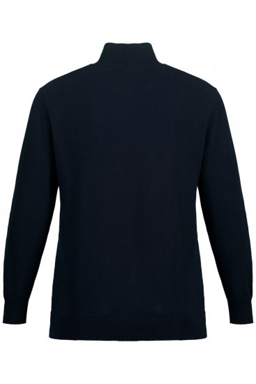 JP1880 716842 Sweter z dzianiny z suwakiem przy szyi Granatowa - Bluzy & bluzy z kapturem - Bluzy & Bluzy z kapturem 2XL-12XL