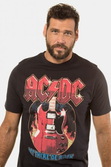 JP1880 ACDC - Let There Be Rock Vintage looking Band T-Shirt Black - Koszulki - T-shirty meskie Duże Rozmiary - 2XL-14XL