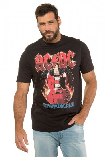 JP1880 ACDC - Let There Be Rock Vintage looking Band T-Shirt Black - Koszulki - T-shirty meskie Duże Rozmiary - 2XL-14XL