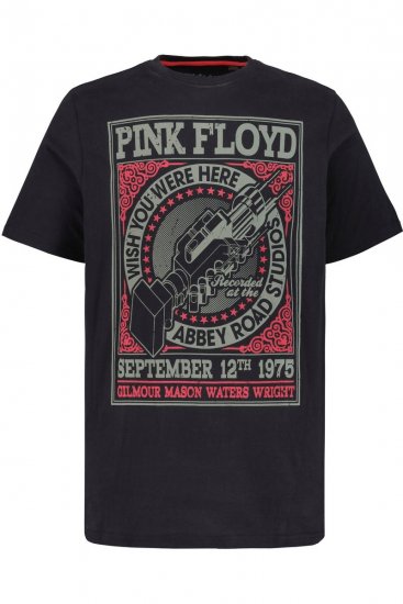 JP1880 Pink Floyd Retro Graphic Comfort Fit Band T-Shirt Black - Koszulki - T-shirty meskie Duże Rozmiary - 2XL-14XL