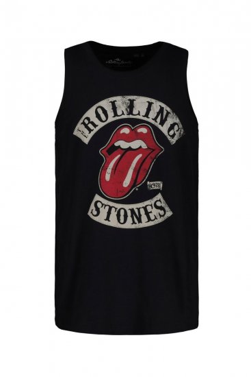 JP1880 Rolling Stones Graphic Band Tank Top Black - Koszulki - T-shirty meskie Duże Rozmiary - 2XL-14XL