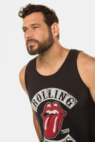 JP1880 Rolling Stones Graphic Band Tank Top Black - Koszulki - T-shirty meskie Duże Rozmiary - 2XL-14XL