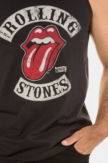 JP1880 Rolling Stones Graphic Band Tank Top Black - Koszulki - T-shirty meskie Duże Rozmiary - 2XL-14XL