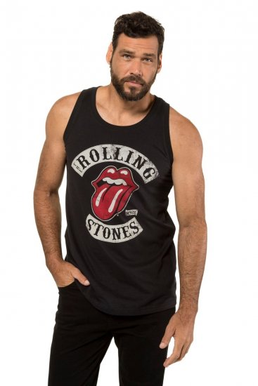 JP1880 Rolling Stones Graphic Band Tank Top Black - Koszulki - T-shirty meskie Duże Rozmiary - 2XL-14XL