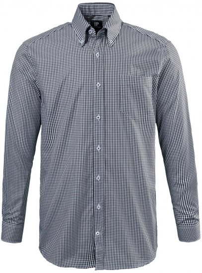 JP1880 722859 Koszula w kratę z długim rękawem Czarna - Koszule - Koszule 2XL-10XL