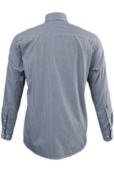 JP1880 722859 Koszula w kratę z długim rękawem Czarna - Koszule - Koszule 2XL-10XL