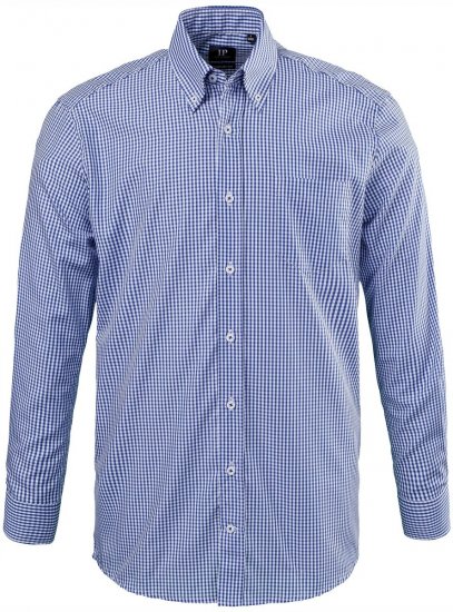 JP1880 722859 Koszula w kratę z długim rękawem Jasnoniebieska - Koszule - Koszule 2XL-10XL