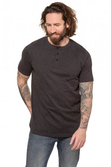 JP1880 726695 Koszulka Henley Ciemnoszara - Koszulki - T-shirty meskie Duże Rozmiary - 2XL-14XL