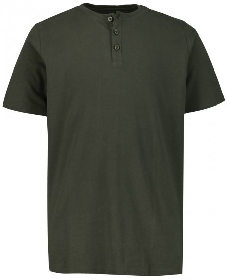 JP1880 726695 Koszulka Henley Ciemnooliwkowa - Koszulki - T-shirty meskie Duże Rozmiary - 2XL-14XL