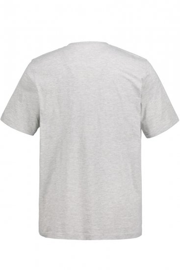 JP1880 726695 Koszulka Henley Szara melanż - Koszulki - T-shirty meskie Duże Rozmiary - 2XL-14XL