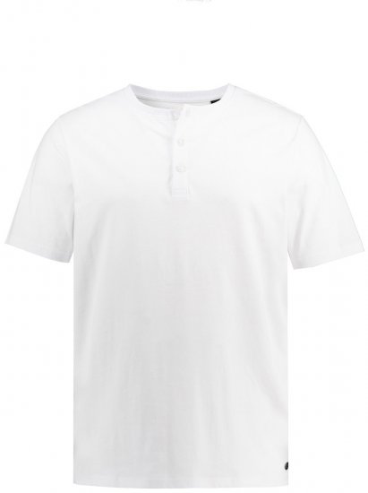 JP1880 726695 Koszulka Henley Biała - Koszulki - T-shirty meskie Duże Rozmiary - 2XL-14XL