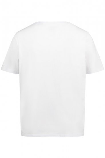 JP1880 726695 Koszulka Henley Biała - Koszulki - T-shirty meskie Duże Rozmiary - 2XL-14XL