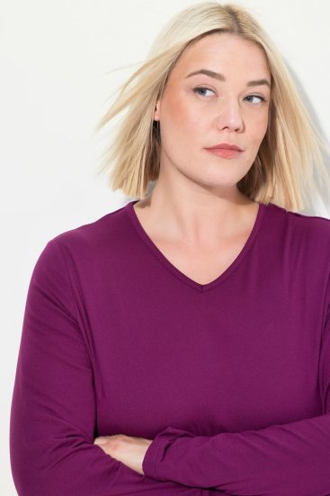 Ulla Popken 751623 Szybkoschnąca koszulka narciarska Różowa - Odzież narciarska - 