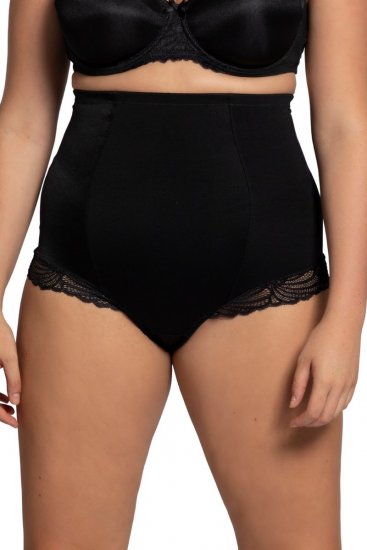 Ulla Popken 781632 Majtki modelujące z wysokim stanem Czarna - Bielizna modelująca - 