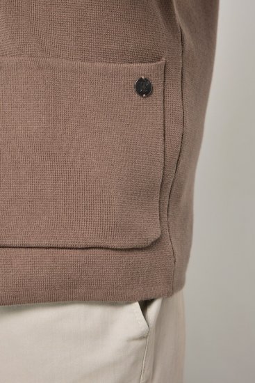 JP1880 Milano Flexnamic Marynarka z dzianiny Orzechowy brąz - Garnitury - Garnitury dużych rozmiarach