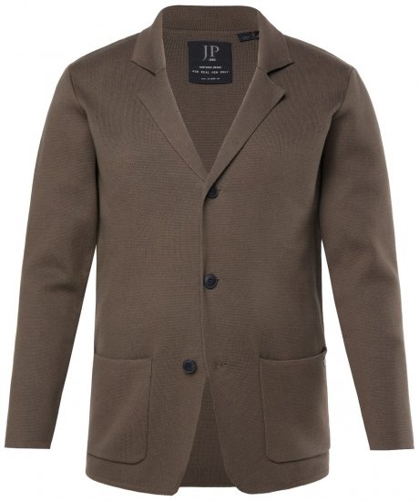 JP1880 Milano Flexnamic Marynarka z dzianiny Khaki brązowa - Garnitury - Garnitury dużych rozmiarach