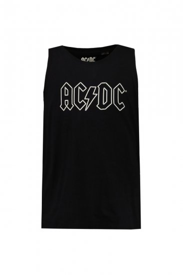 JP1880 AC/DC Graphic Comfort Fit Band Tank Top Black - Koszulki - T-shirty meskie Duże Rozmiary - 2XL-14XL