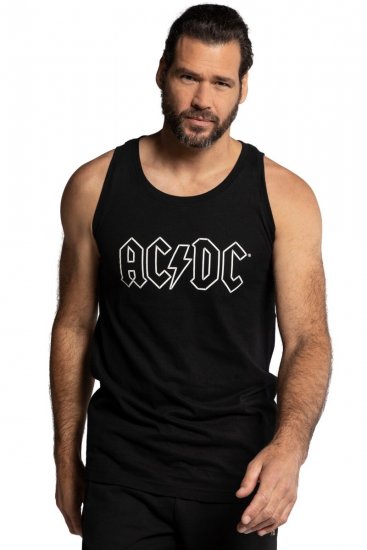 JP1880 AC/DC Graphic Comfort Fit Band Tank Top Black - Koszulki - T-shirty meskie Duże Rozmiary - 2XL-14XL