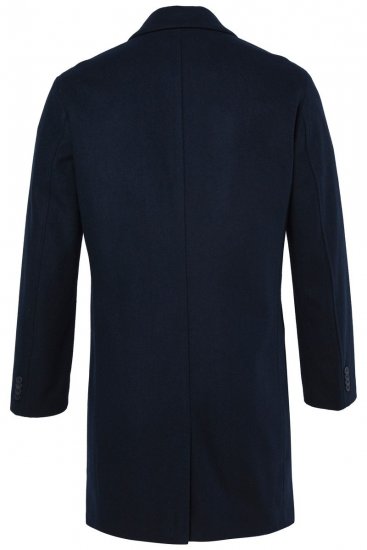 JP1880 795116 Wodoodporny Płaszcz wełniany Granatowy - Kurtki Męskie Duże Rozmiary - Kurtki Duże rozmiary 2XL-8XL