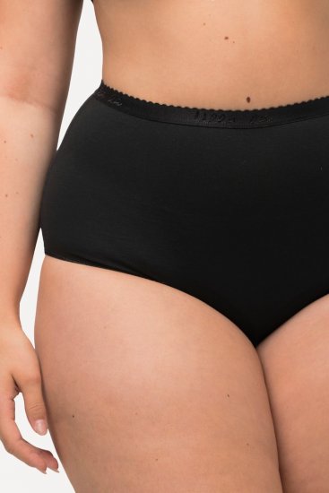 Ulla Popken 795269 Majtki 3 szt. Czarna - Majtki - 