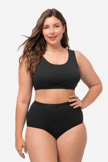 Ulla Popken 795269 Majtki 3 szt. Czarna - Majtki - 