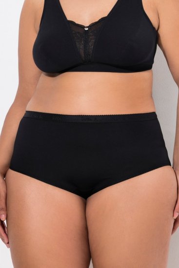 Ulla Popken 795269 Majtki 3 szt. Czarna - Majtki - 