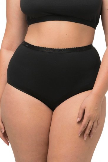 Ulla Popken 795269 Majtki 3 szt. Czarna - Majtki - 