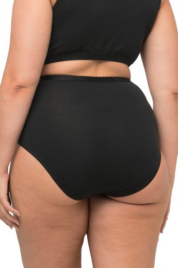 Ulla Popken 795269 Majtki 3 szt. Czarna - Majtki - 