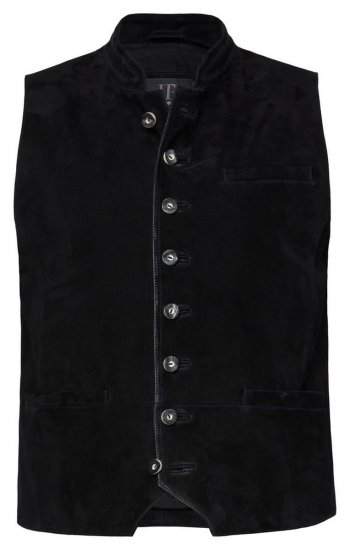 JP1880 Vest Goat Suede Traditional Black - Ubrania wizytowe - Ubrania świąteczne i wizytowe – Świętuj stylowo i wygodnie