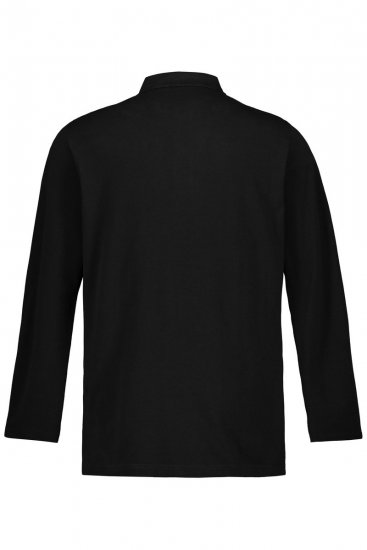 JP1880 799230 Koszulka polo z długim rękawem Czarna - Koszulki polo - Koszulki Polo 2XL-8XL