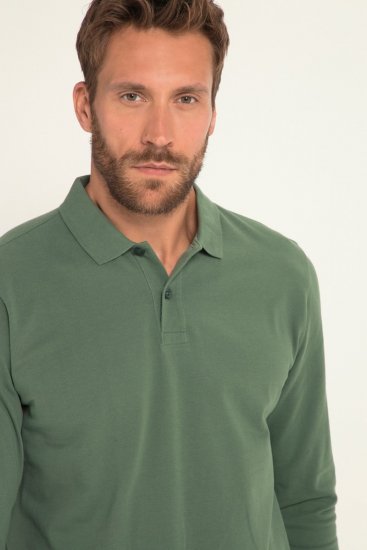 JP1880 Polo Shirt Long Sleeve Pique Cactus - Koszulki polo - Koszulki Polo 2XL-8XL