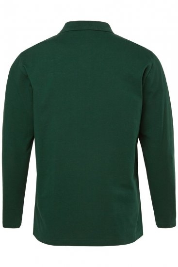 JP1880 Polo Shirt Long Sleeve Pique Dark Green - Koszulki polo - Koszulki Polo 2XL-8XL