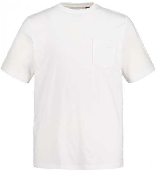 JP1880 799997 Koszulka z kieszenią na piersi Biała - Koszulki - T-shirty meskie Duże Rozmiary - 2XL-14XL