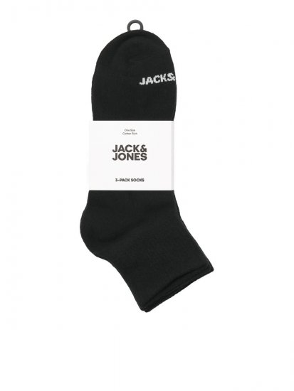 Jack & Jones Luca Skarpety tenisowe Czarna 3-pack - Bielizna & stroje kąpielowe - Bielizna & Stroje kąpielowe 2XL-8XL